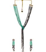 Multicolor tasselled jewellery set