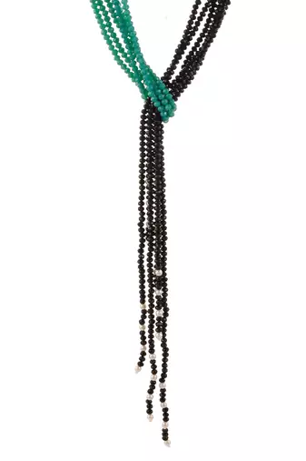Multicolor tasselled jewellery set