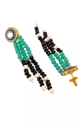 Multicolor tasselled jewellery set