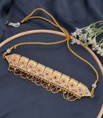 Gold plated ethnic necklace thussi
