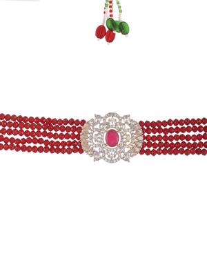 American diamond choker jewellery set 3