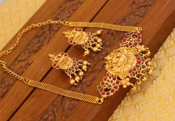 Matte finish lakshmi chocker set 2