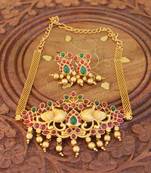 Matte finish peacock chocker set