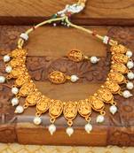 Matte finish temple necklace set