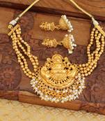 Matte finish temple necklace set