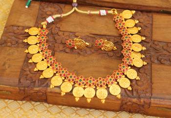 Matte finish temple necklace set 2