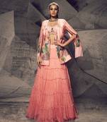 The Pink Floral Jacket Lehenga