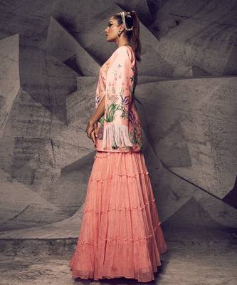 The Pink Floral Jacket Lehenga 2
