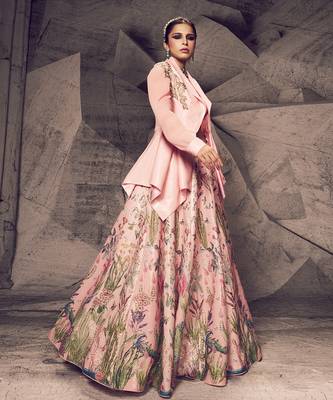 The Pink Floral Blazer Lehenga 2