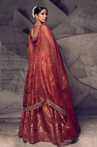 The Anant Rust Lehenga