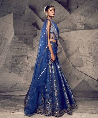 The Anant Blue Corset Lehenga 2