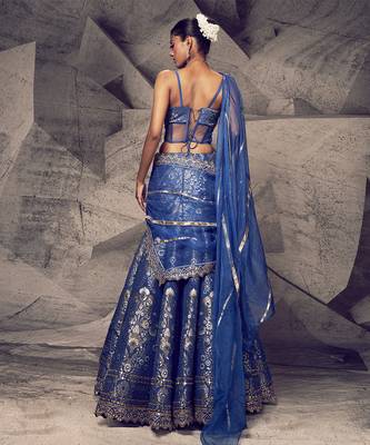 The Anant Blue Corset Lehenga 3