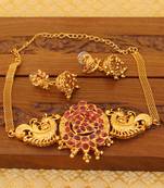 Matte finish peacock chocker set