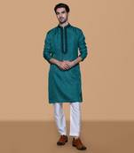 Pine green jennifer silk kurta set
