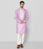 Lavender applique kurta set