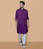 Purple bundi kurta set