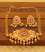 Matte finish peacock chocker set