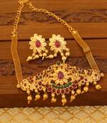 Matte finish peacock chocker set