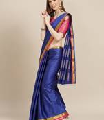 cotton silk golden zari tissue contrast border saree with desingner jacqaurd blouse.