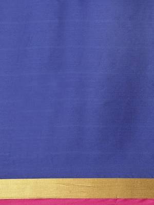cotton silk golden zari tissue contrast border saree with desingner jacqaurd blouse. 3