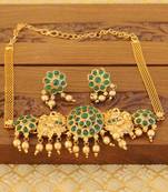 Matte finish peacock chocker set