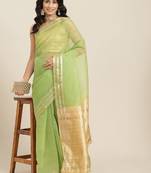 Riva Enterprise Women'S Organza Jari Weiving Saree With Blouse