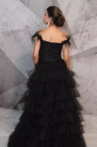 Beaded black gown
