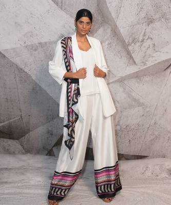 The printed drape blazer set 1