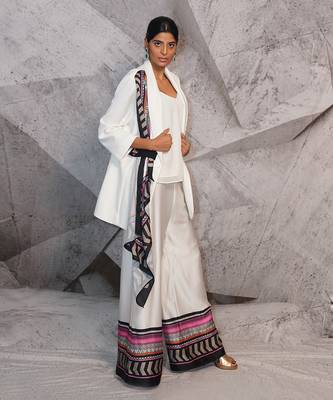 The printed drape blazer set 2