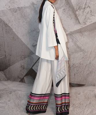 The printed drape blazer set 3