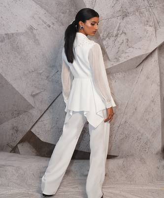 The elegant ivory blazer set 3