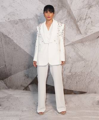 The colourful ivory blazer set 1