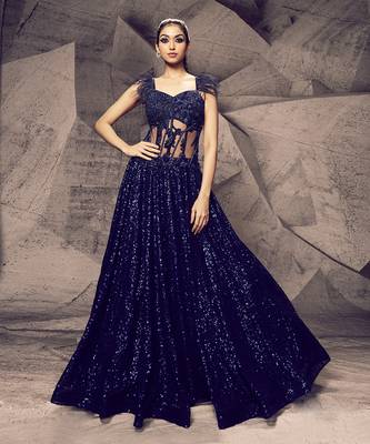 The shimmering blue gown 1