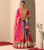 Gul Rangriti Lehenga Set