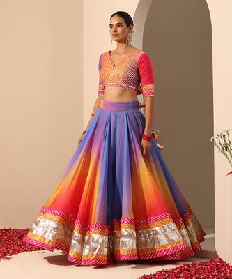 Gul Rangriti Lehenga Set 2