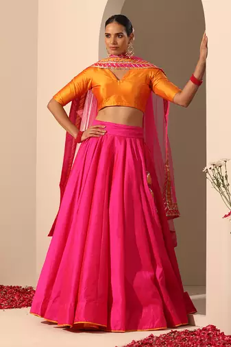 Gul Hot Pink Lehenga Set