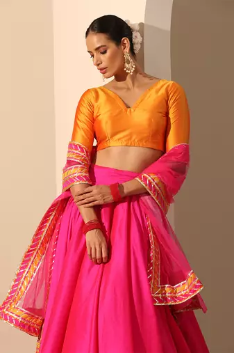 Gul Hot Pink Lehenga Set