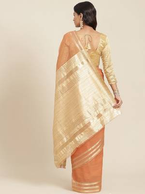 Riva Enterprise Women'S Organza Jari Weiving Saree With Blouse 3