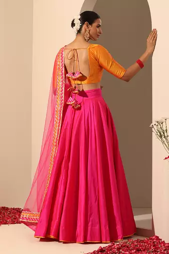Gul Hot Pink Lehenga Set