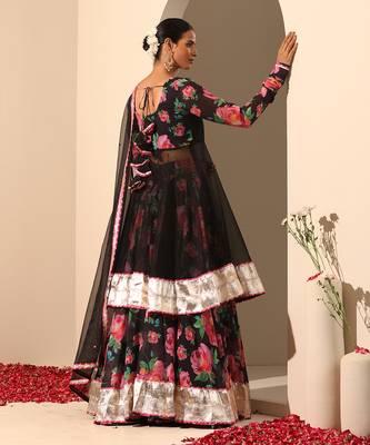 Gul Gulab Black Lehenga Set 4