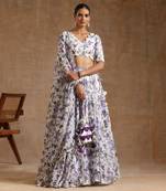 Gul Jamini White Lehenga Set