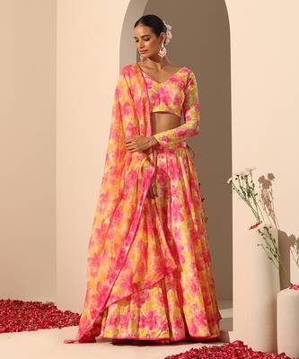 Gul Rangrez Yellow Lehenga Set 1