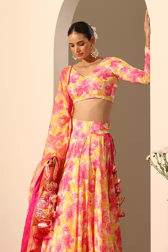 Gul Rangrez Yellow Lehenga Set