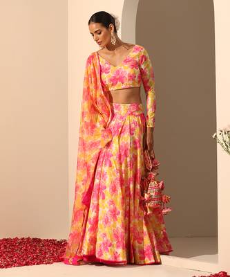 Gul Rangrez Yellow Lehenga Set 3