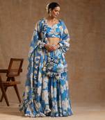Gul Fiza Blue Lehenga Set