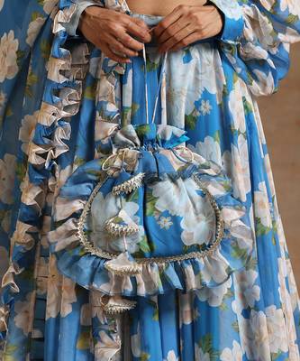 Gul Fiza Blue Lehenga Set 4