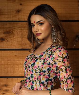 Multicolor mogra modal cotton suit set 4