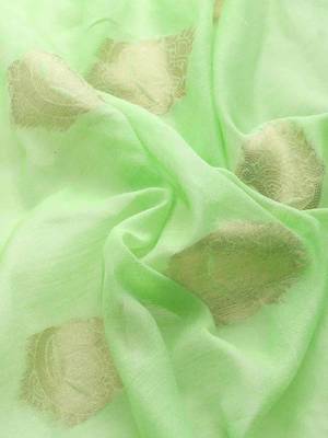 Silk Land  Green   Woven Design Cotton Blend Saree  5