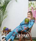 Hatheli ethnic motifs printed shirt collar pure silk shirt with trouser