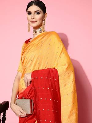 Riva Enterprise Women'S  Shaded Saree With Zari And Sequins Wieving 1